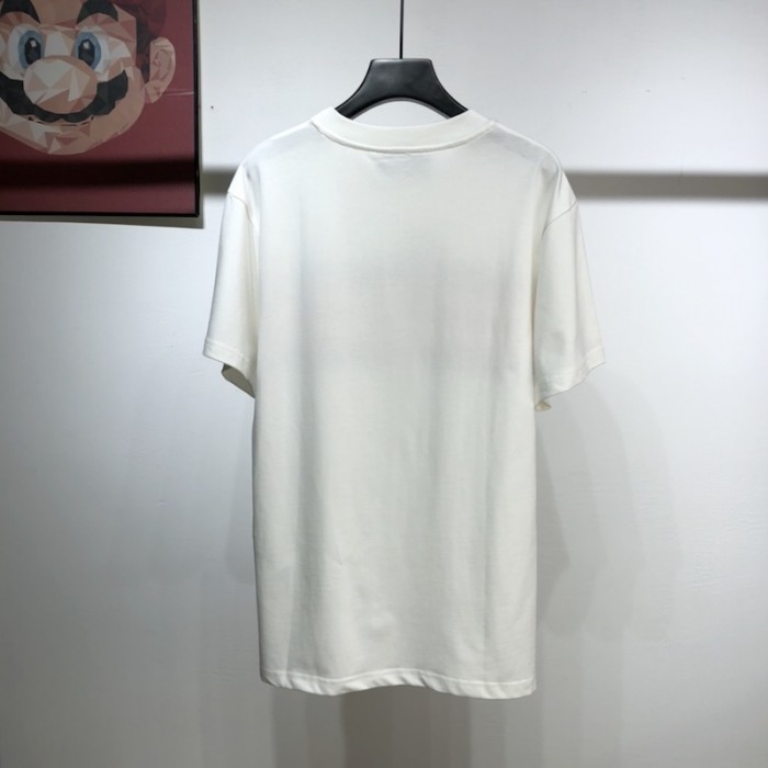 G*u*i interlocking g stripe print t-shirt off white