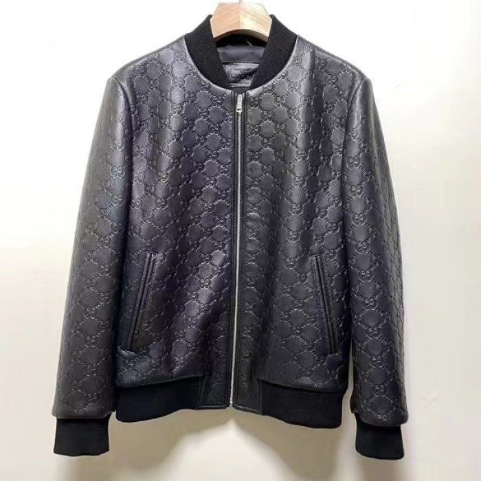 G*u*i gg leather bomber jacket ‎673925