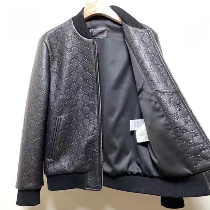 G*u*i gg leather bomber jacket 673925