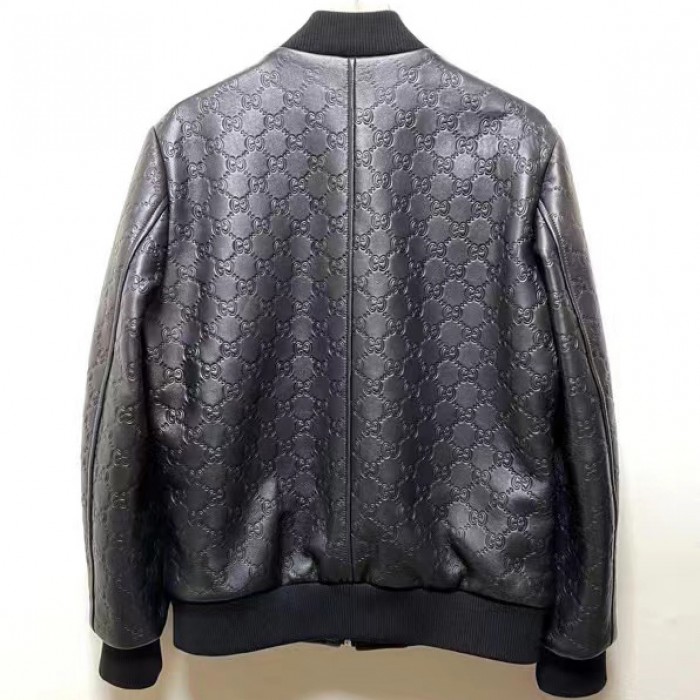 G*u*i gg leather bomber jacket 673925