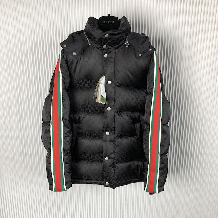 G*u*i gg nylon jacquard jacket with web ‎715519