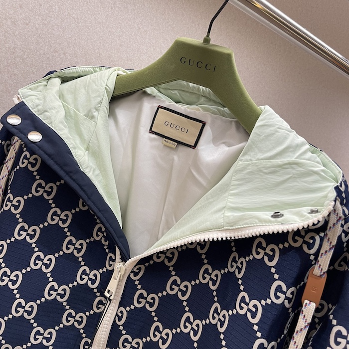 G*u*i gg ripstop fabric zip jacket ‎742811