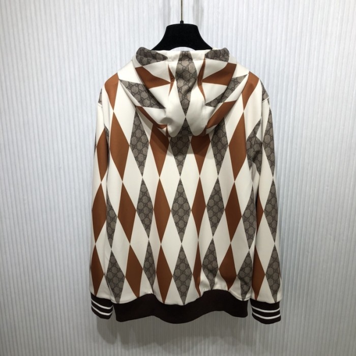 G*u*i gg rombus print neoprene sweatshirt