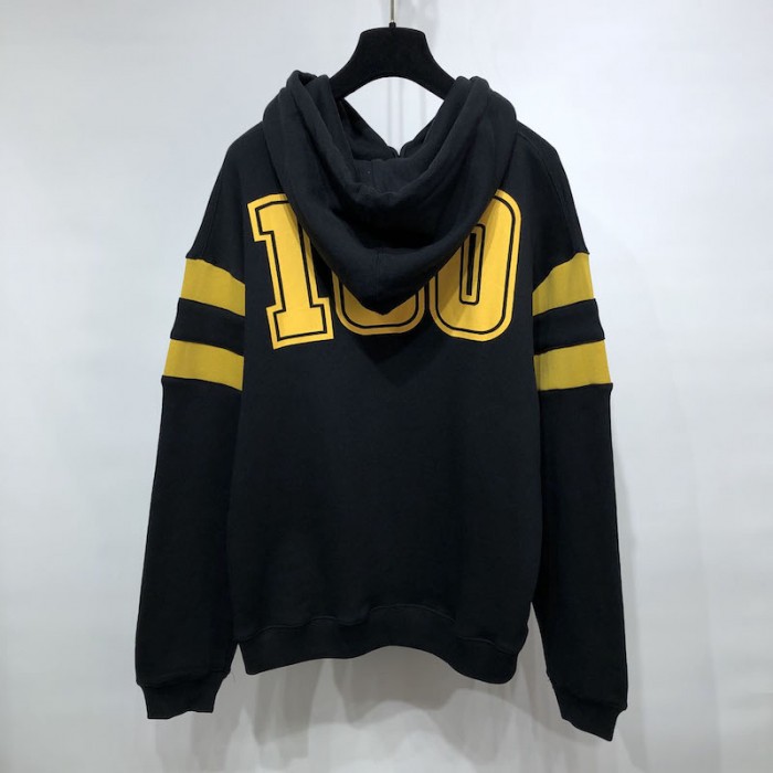 G*u*i 100 cotton hoodies black / yellow