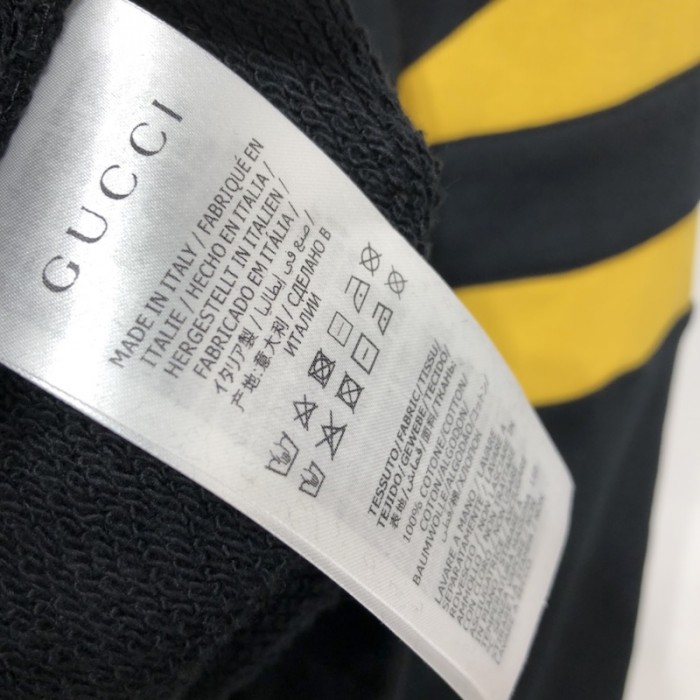 G*u*i 100 cotton hoodies black / yellow