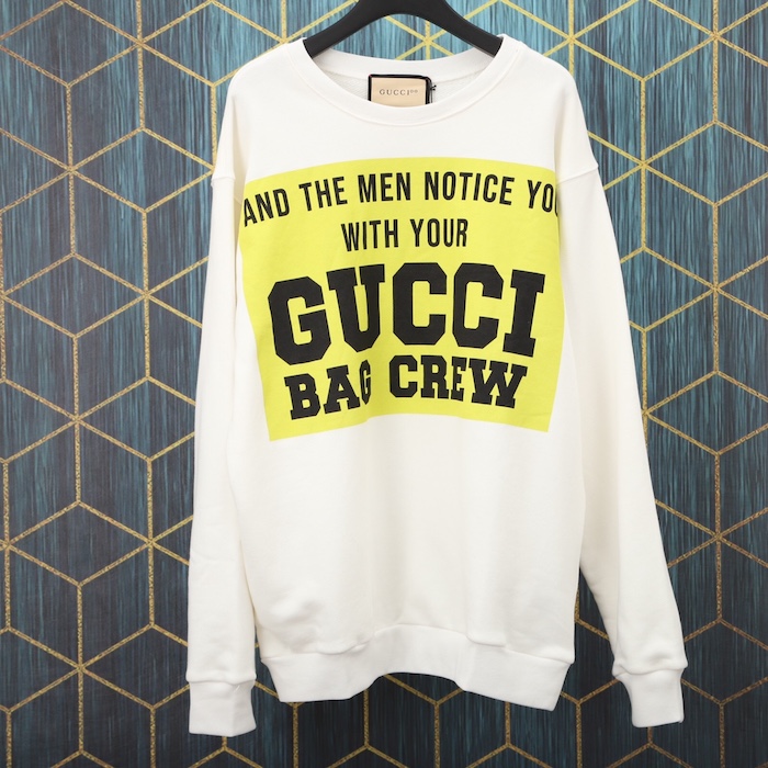 G*u*i 100 cotton sweatshirt off white