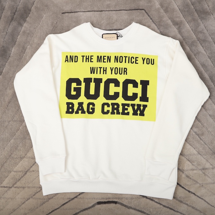 G*u*i 100 cotton sweatshirt off white