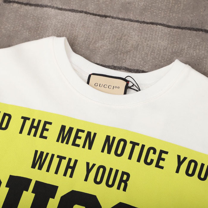 G*u*i 100 cotton sweatshirt off white