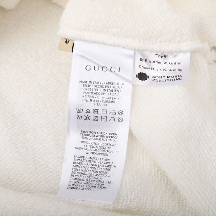 G*u*i 100 cotton sweatshirt off white