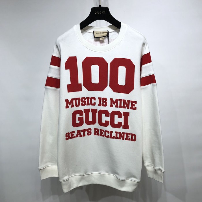 G*u*i 100 cotton sweatshirt white