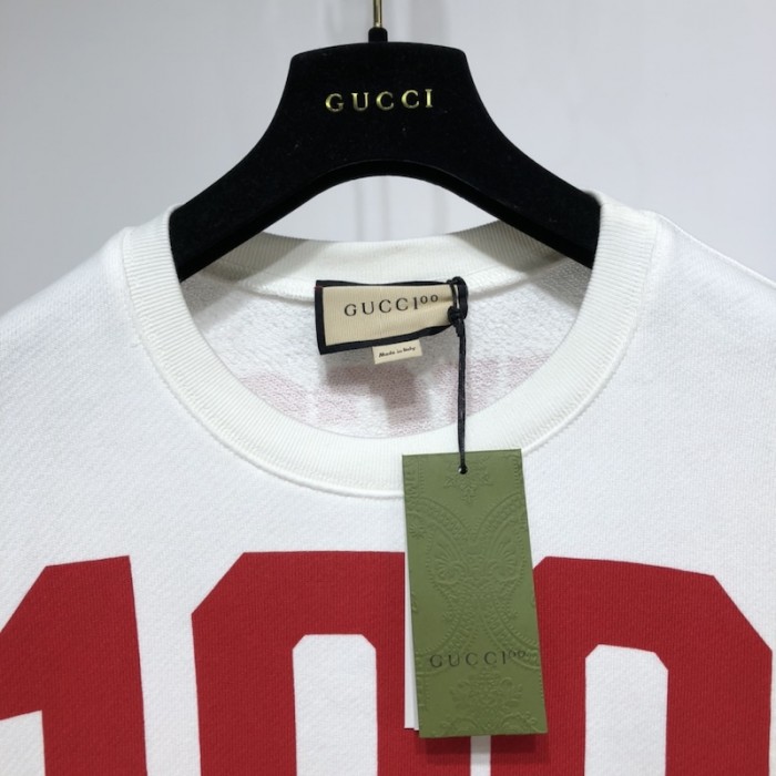 G*u*i 100 cotton sweatshirt white