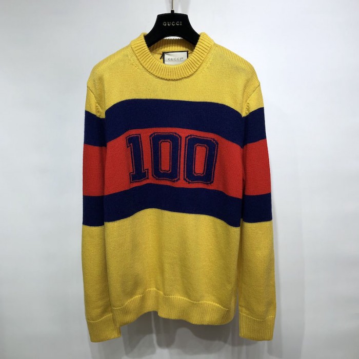 G*u*i 100 wool sweater yellow
