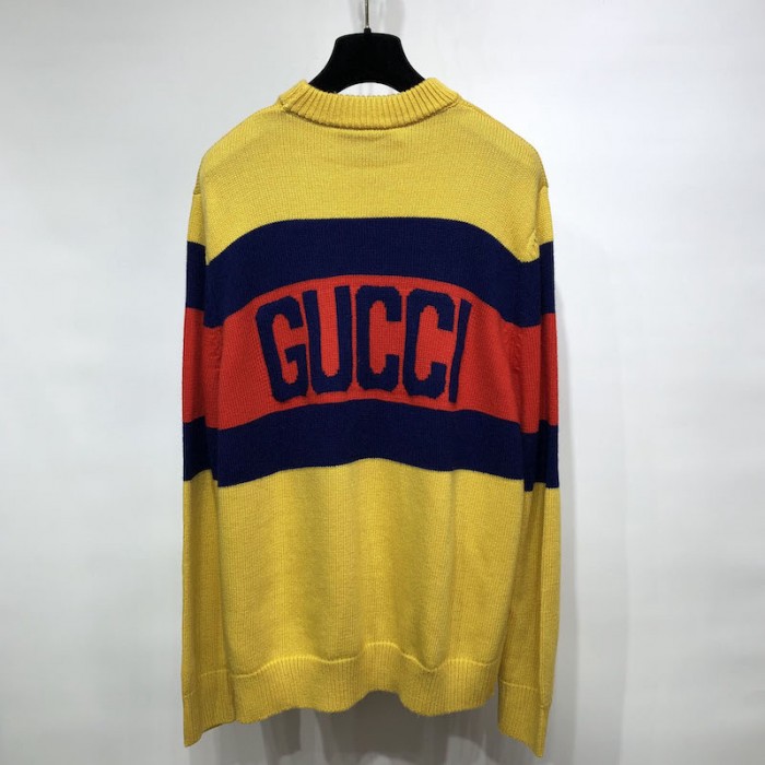 G*u*i 100 wool sweater yellow