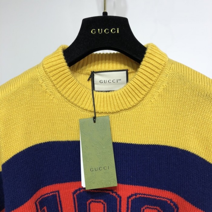 G*u*i 100 wool sweater yellow