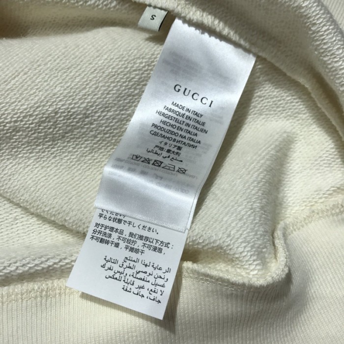 G*u*i oversize sweatershirt with classic G*u*i logo white
