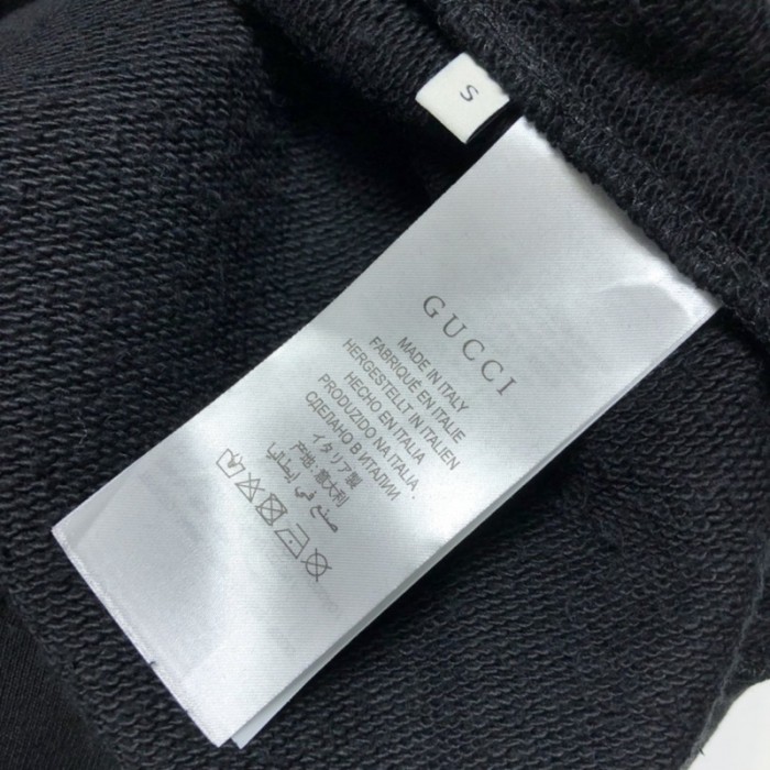 G*u*i oversize sweatershirt with classic G*u*i logo black