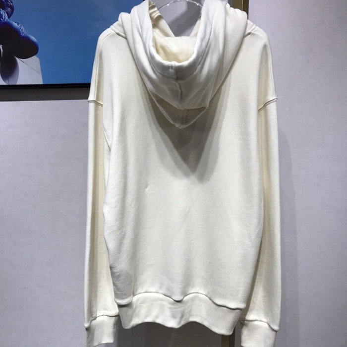 G*u*i oversize hoodie with classic G*u*i logo off white