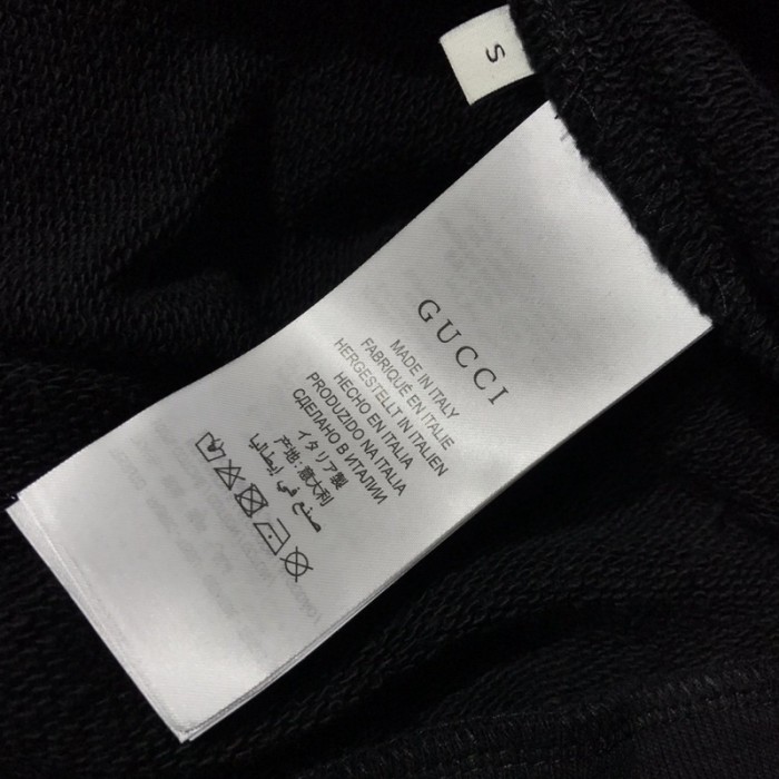G*u*i oversize hoodie with classic G*u*i logo black