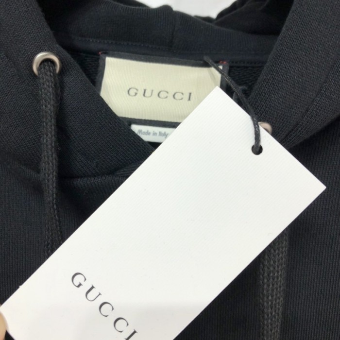 G*u*i oversize sweatshirt with G*u*i logo black
