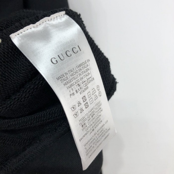 G*u*i oversize sweatshirt with G*u*i logo black