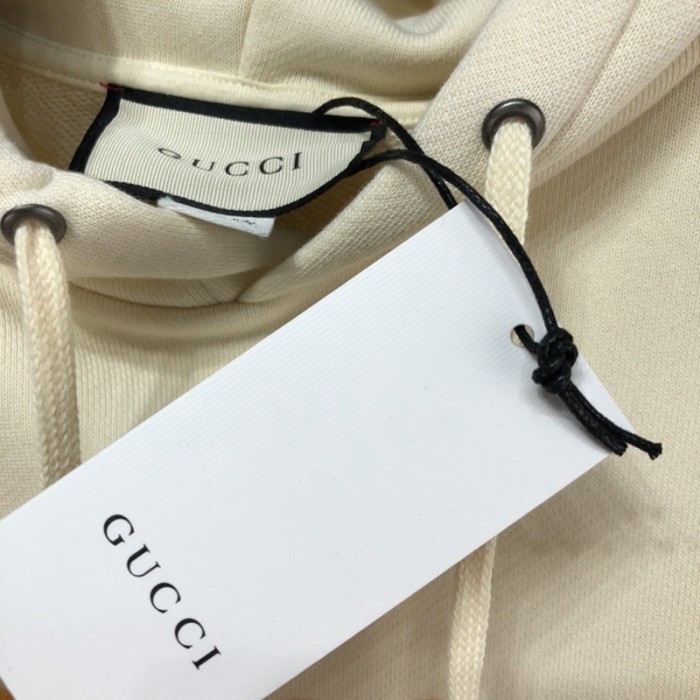 G*u*i oversize sweatshirt with G*u*i logo off white