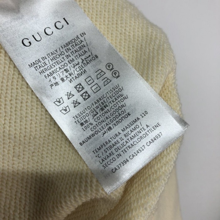 G*u*i oversize sweatshirt with G*u*i logo off white