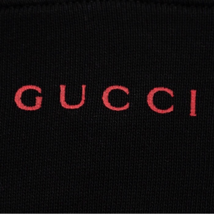 G*u*i hooded sweatshirt with gg apple print black