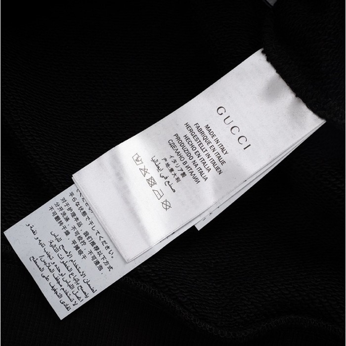 G*u*i hooded sweatshirt with gg apple print black