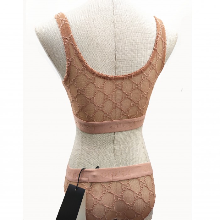 G*u*i bikini split with gg canvas nude