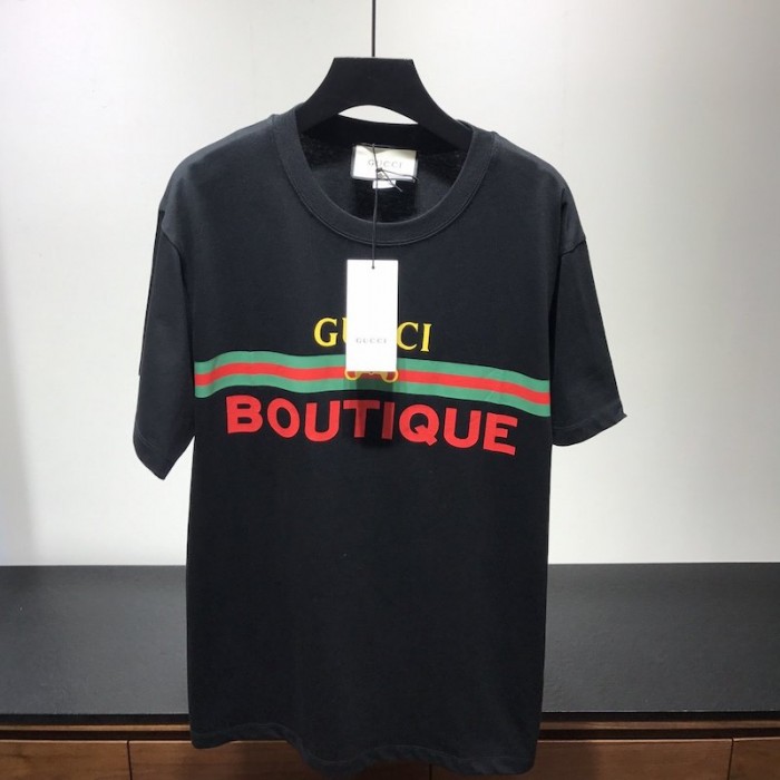 G*u*i boutique print oversize t-shirt black
