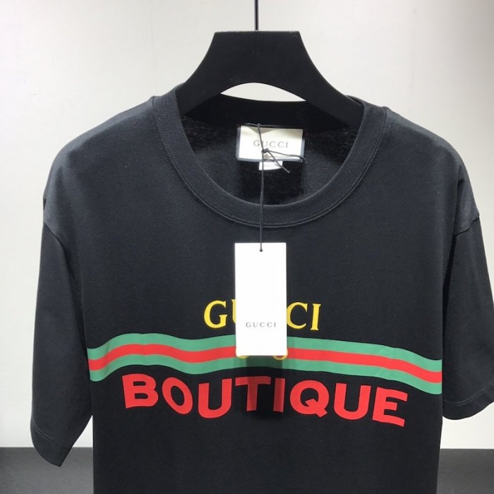 G*u*i boutique print oversize t-shirt black