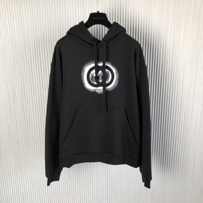 G*u*i cotton jersey hooded sweatshirt ‎770839