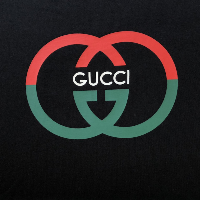 G*u*i cotton jersey printed t-shirt black 771758