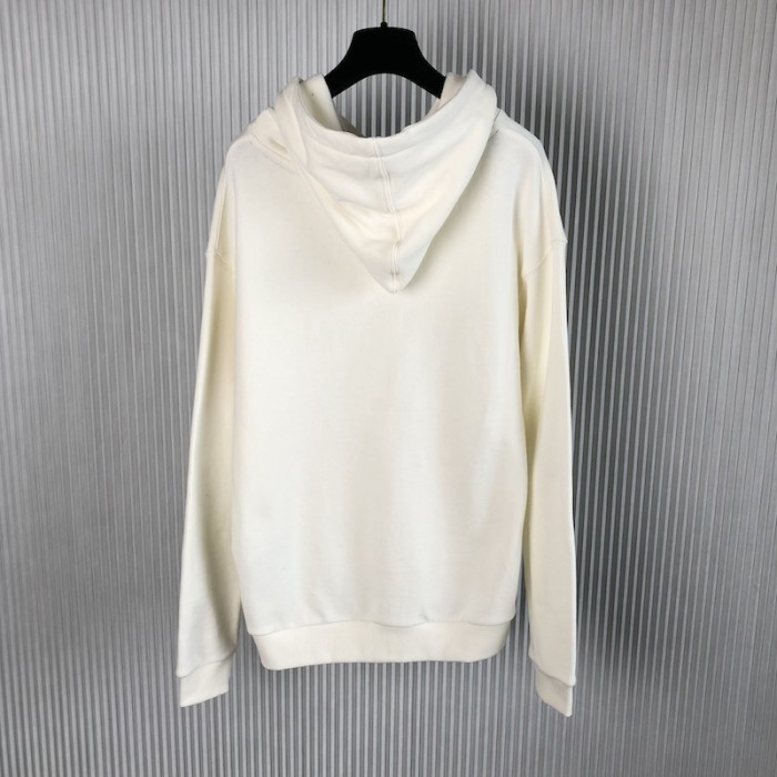 G*u*i cotton jersey hooded sweatshirt 753595 off white
