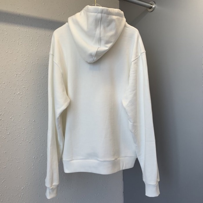 G*u*i disk print oversize sweatshirt hoodie white