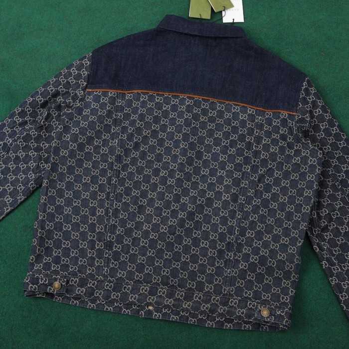 G*u*i eco washed organic denim jacket