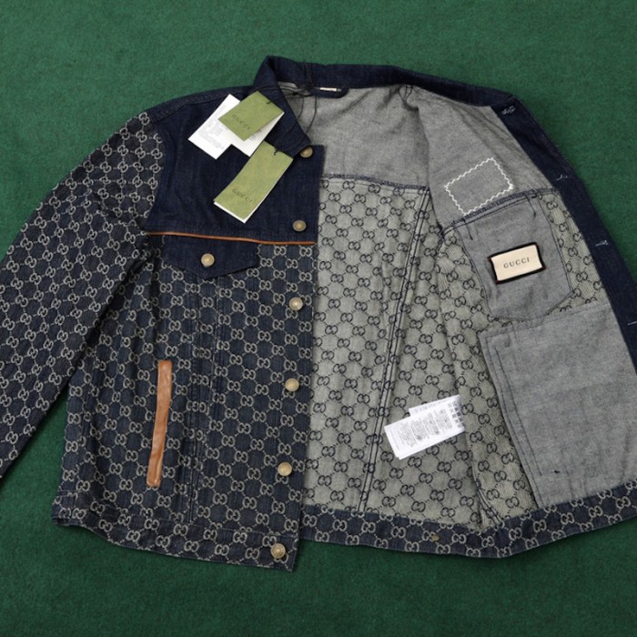 G*u*i eco washed organic denim jacket