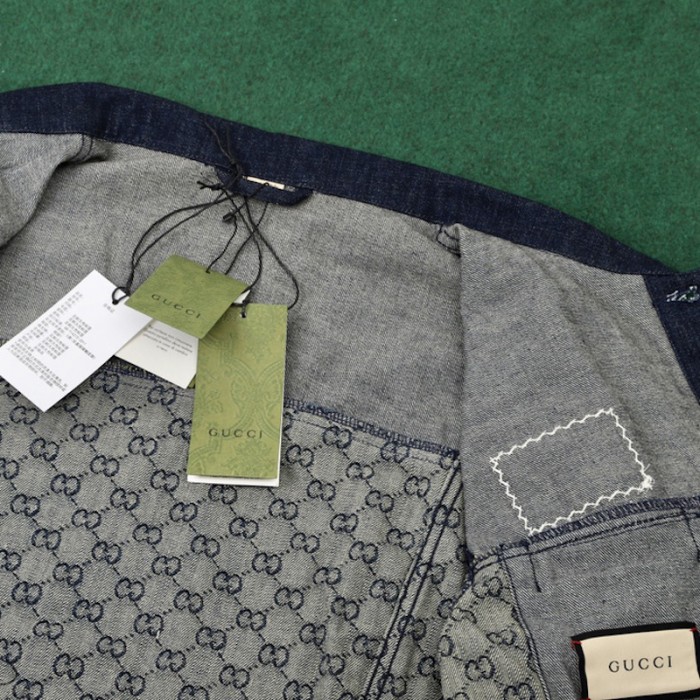G*u*i eco washed organic denim jacket