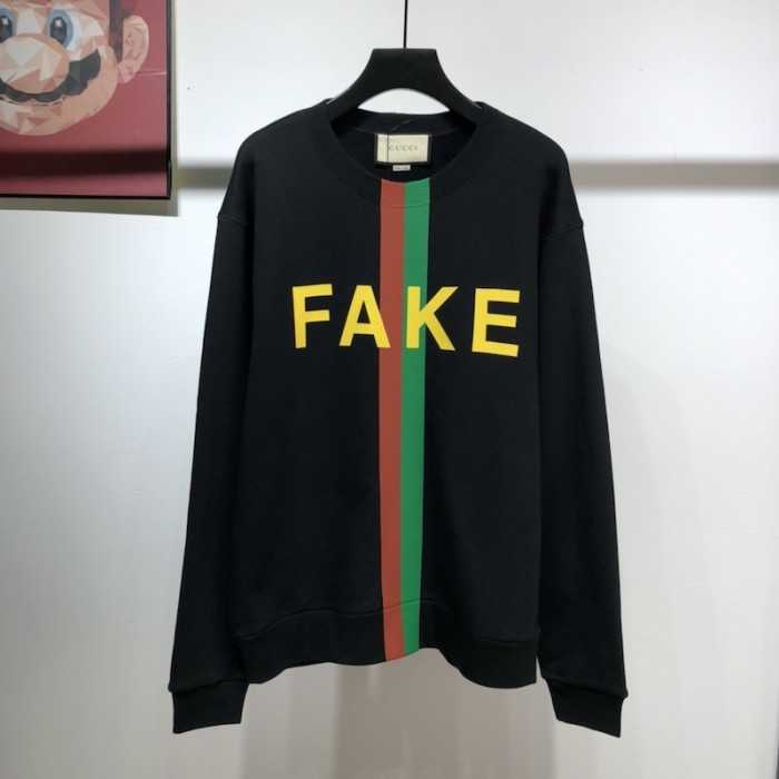 G*u*i ''fake/not'' print oversize sweatershirt