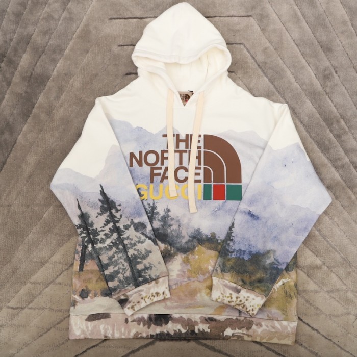 the north face x G*u*i forest print sweatshirt