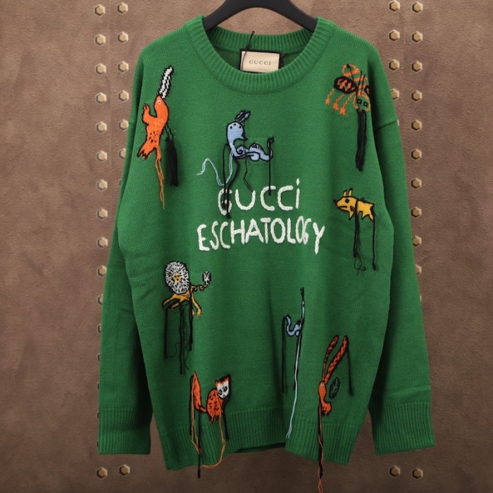 G*u*i freya hartas animal wool sweater green