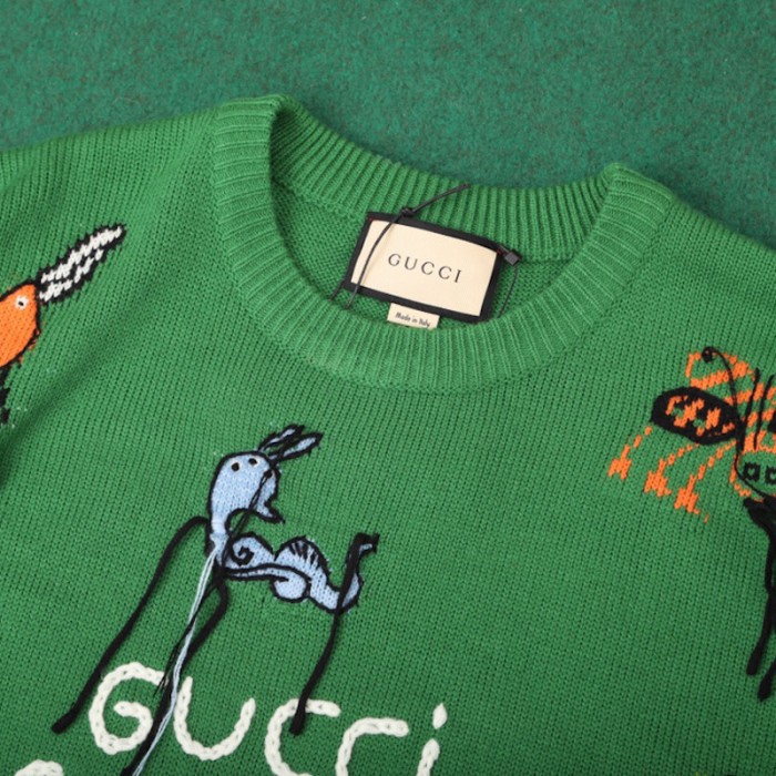 G*u*i freya hartas animal wool sweater green