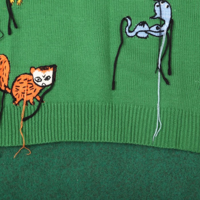 G*u*i freya hartas animal wool sweater green