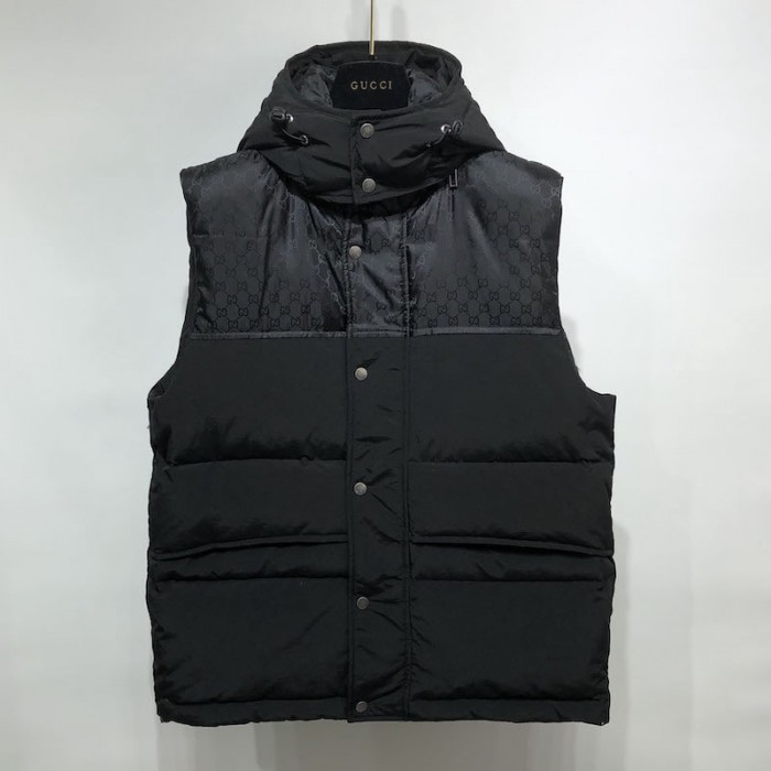 G*u*i gg canvas coat vest black/black