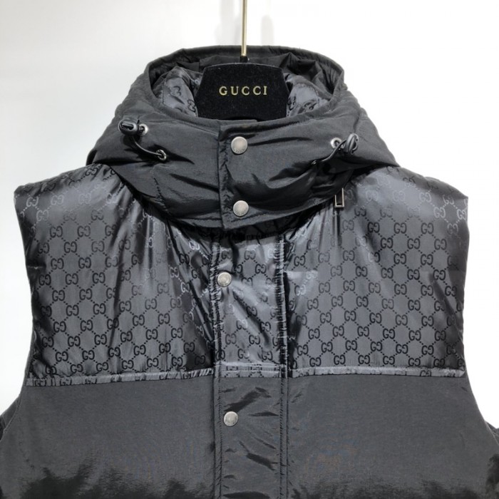 G*u*i gg canvas coat vest black/black