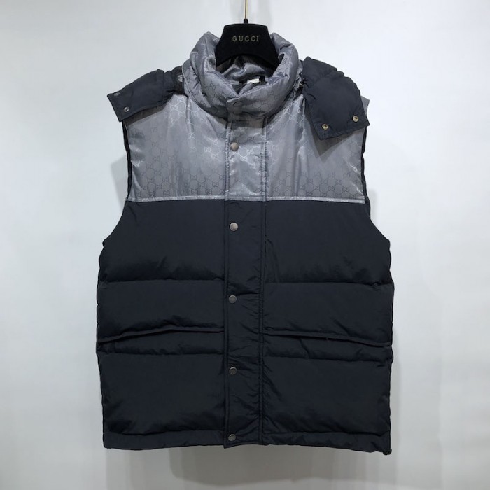 G*u*i gg canvas coat vest black/silver