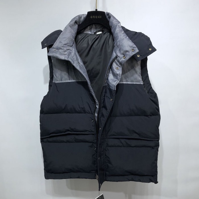 G*u*i gg canvas coat vest black/silver