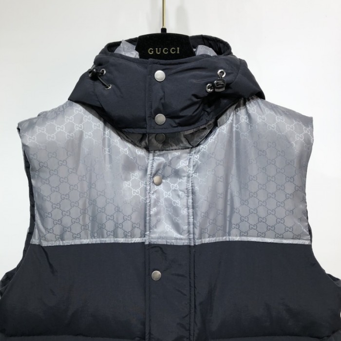 G*u*i gg canvas coat vest black/silver