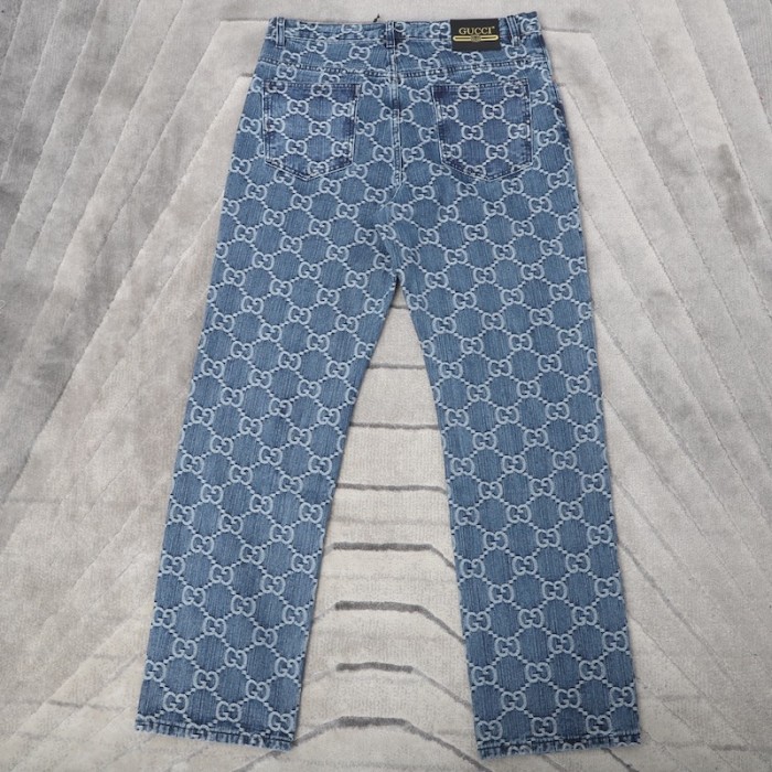 G*u*i gg jacquard denim pant 623953