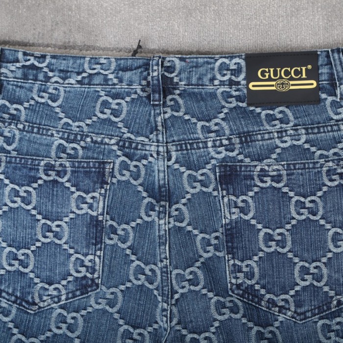 G*u*i gg jacquard denim pant 623953